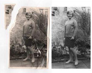 example of photo restoration (minor damages)