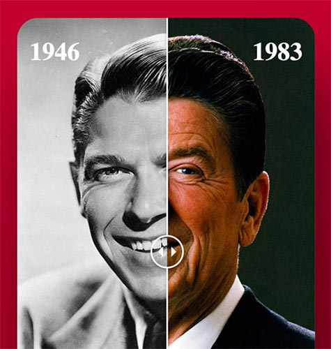 photograph of ronald reagan as young and old man